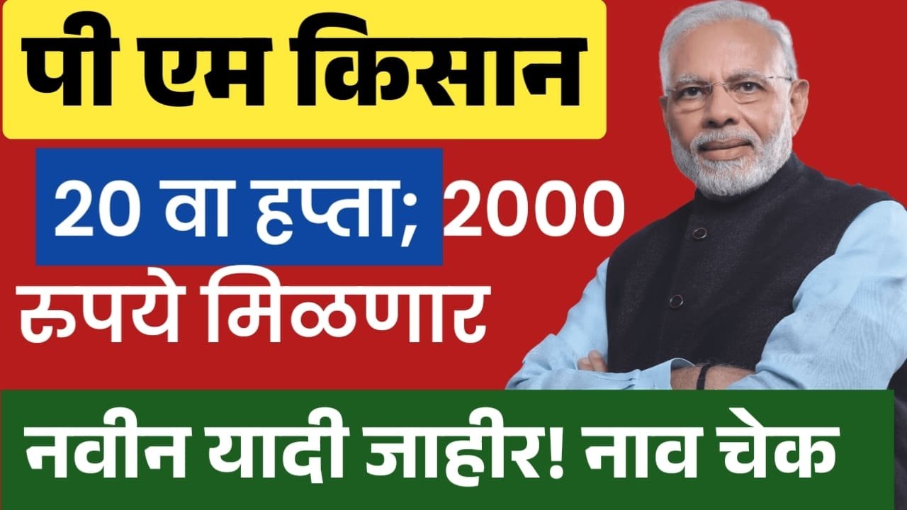 PM Kisan Yojana 20 th Installment List